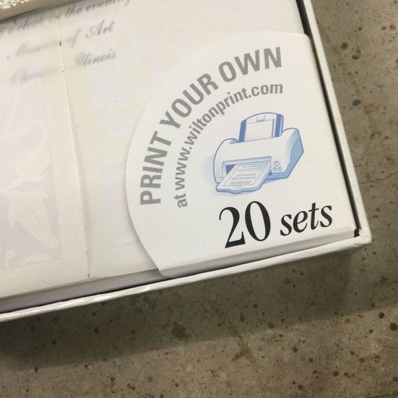 Wilton's Complete Invitation Kit - NIB, 20 DIY Print Your Own Wedding Invitation - Picture 4 of 6